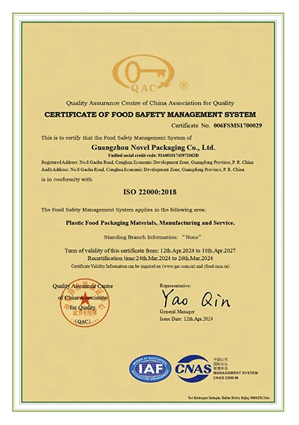 ISO 22000 certificate image