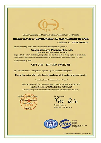 ISO 14001 certificate image
